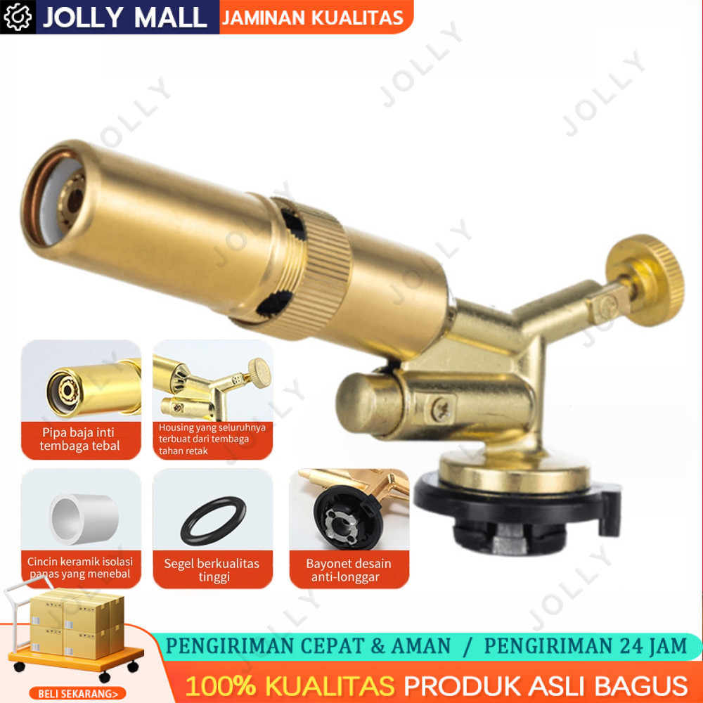 Kepala Gas Flame Gun Torch Kuningan Pemantik Kepala Torch Gun Gas Portable Kuningan Pemantik