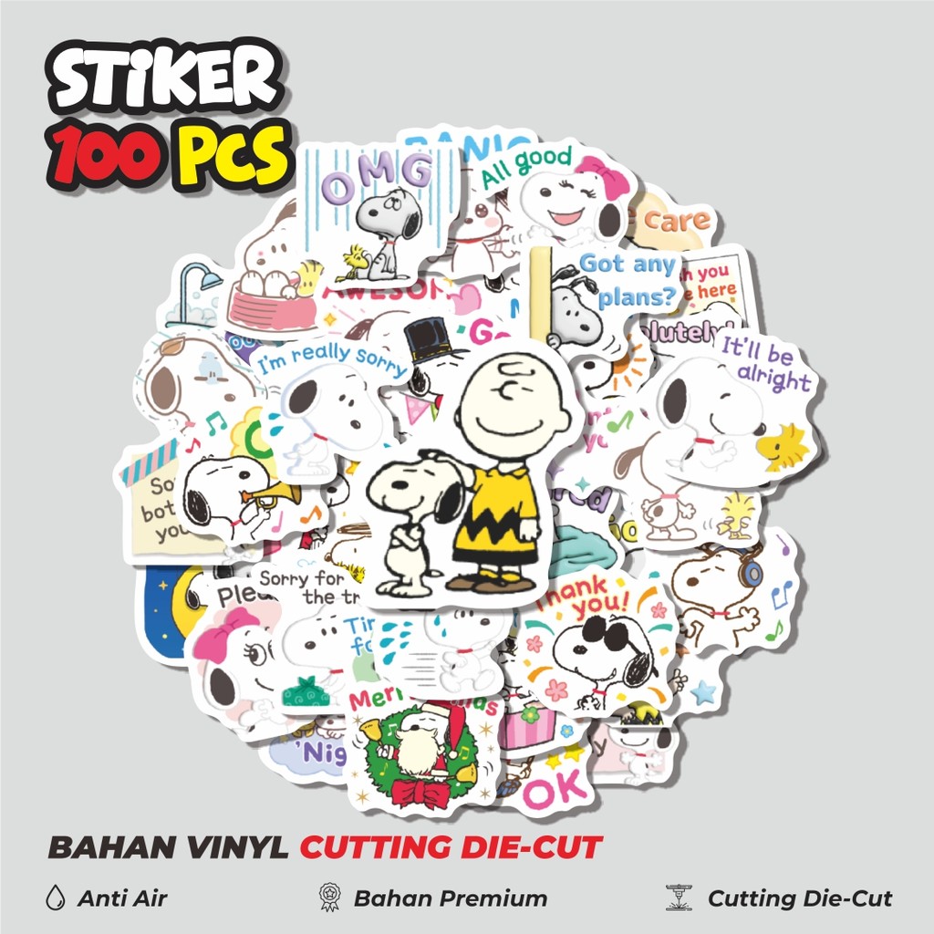 

Terbaru! 50 pcs Stiker Kartun Snoopy V32 Dekorasi Lucu Kreatif untuk Notebook, Skateboard, HP