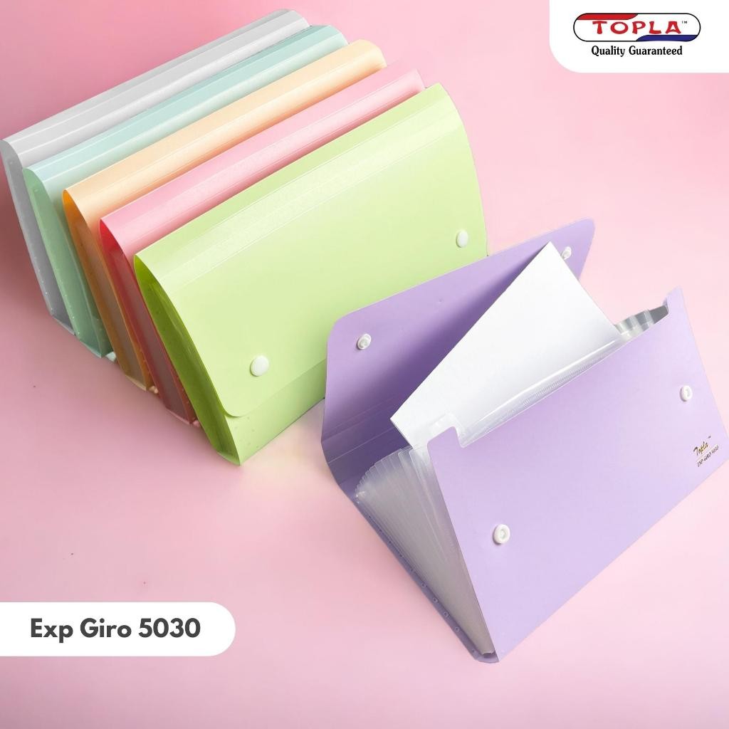 

Map Kancing Giro Dompet Arsip Kwitansi Nota Cek Tabungan Warna Pastel Topla