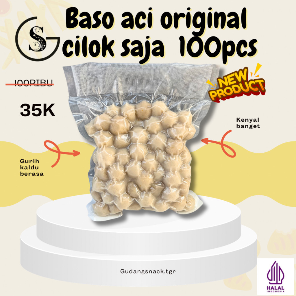 

SPECIAL [ TERLARIS ] 100 PCS CILOK ORIGINAL BASO ACI HANYA CILOK INSTAN KALDU GURIH AV