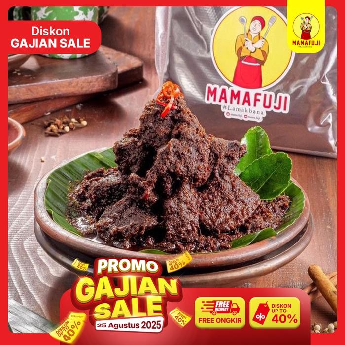 

promo Mama Fuji - Rendang Padang Asli 700gr (Ukuran Besar 10 Potong) terlaris