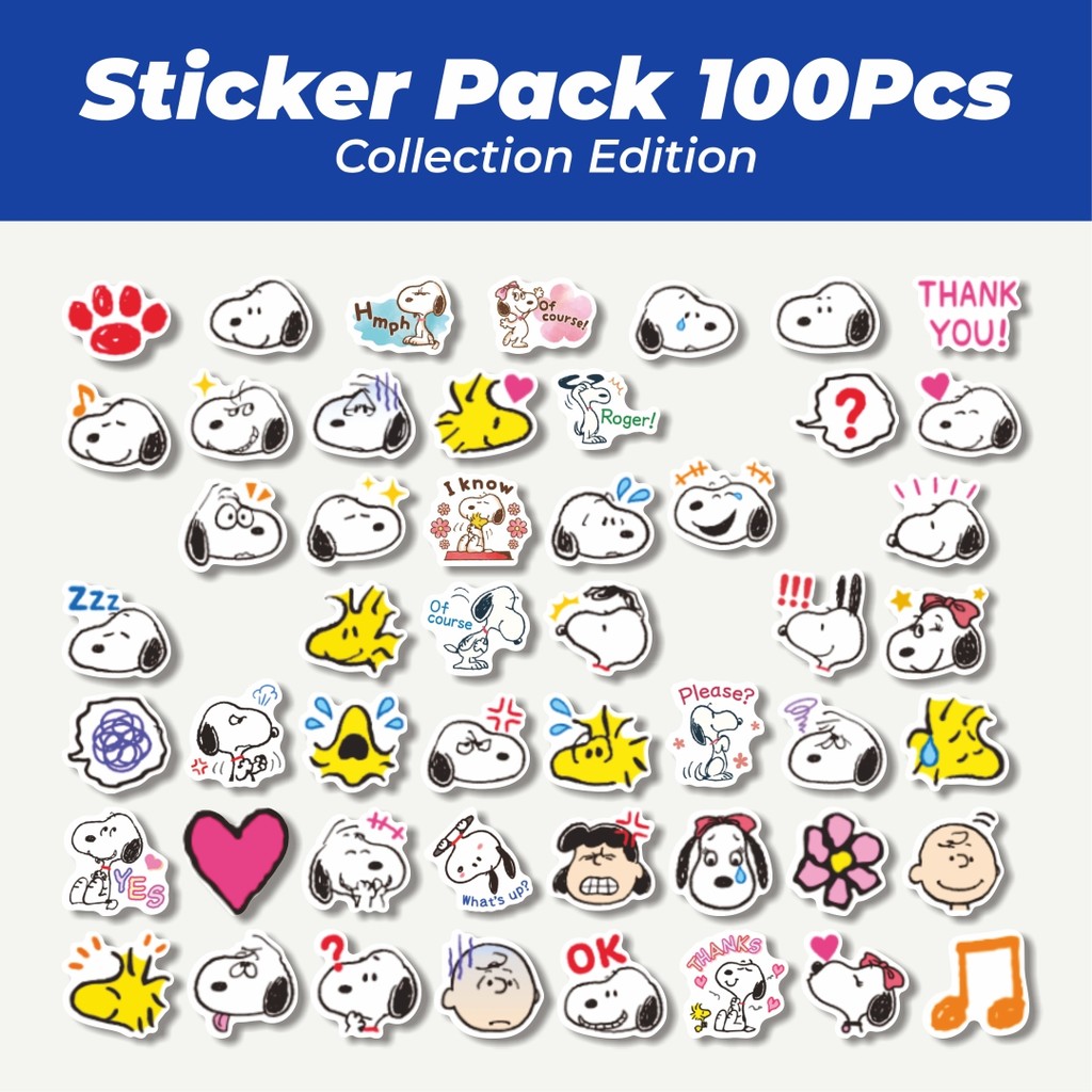 

Hot Stiker kartun Snoopy V43 Lucu Anti Air Stikers Berperekat Waterproof Sticker Decal Buat Motor Helm Buku Journal Koper Casing HP Laptop Botol Minum