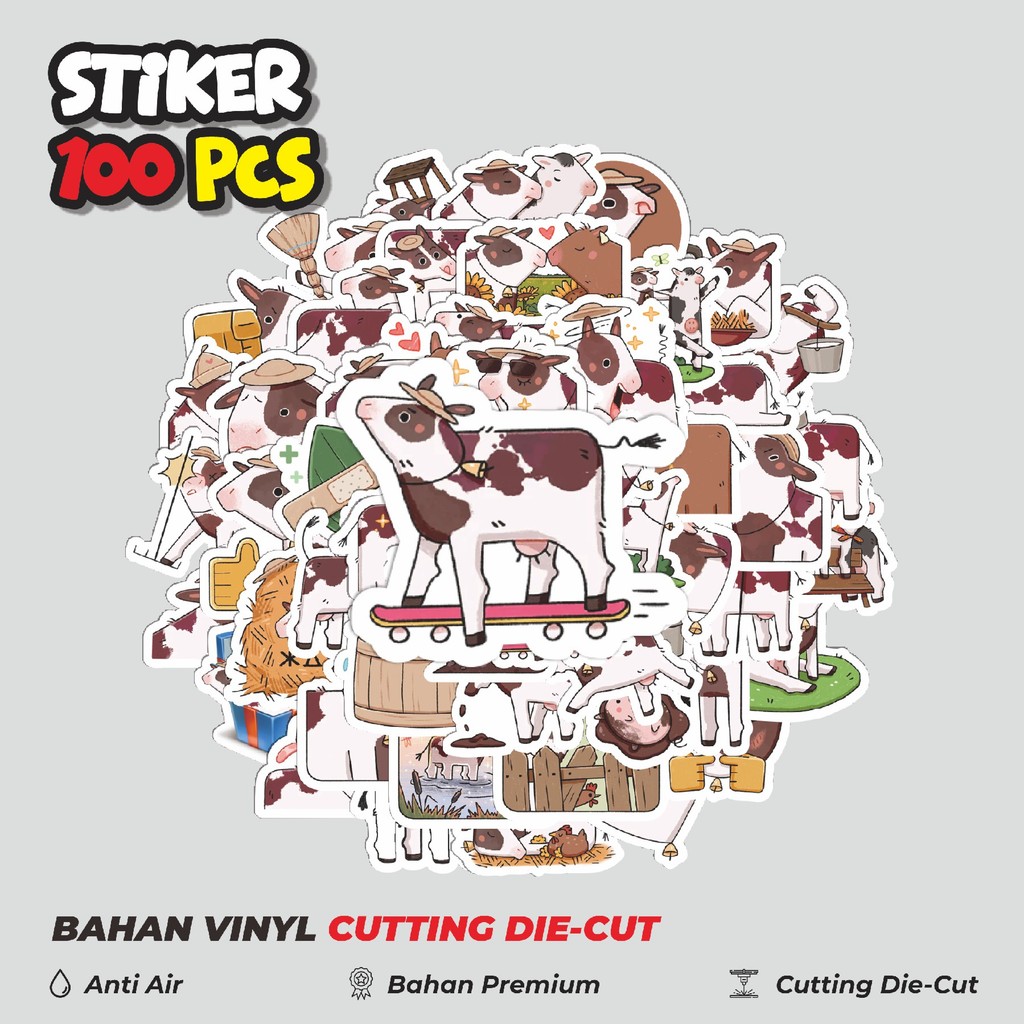 

Terbaru! 50 pcs Funny Character Aprelka The Cow Dekorasi Lucu Kreatif untuk Notebook, Skateboard, HP