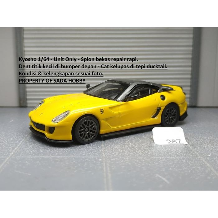 Kyosho 1/64 Ferrari 599XX Kuning Unit Only Minus