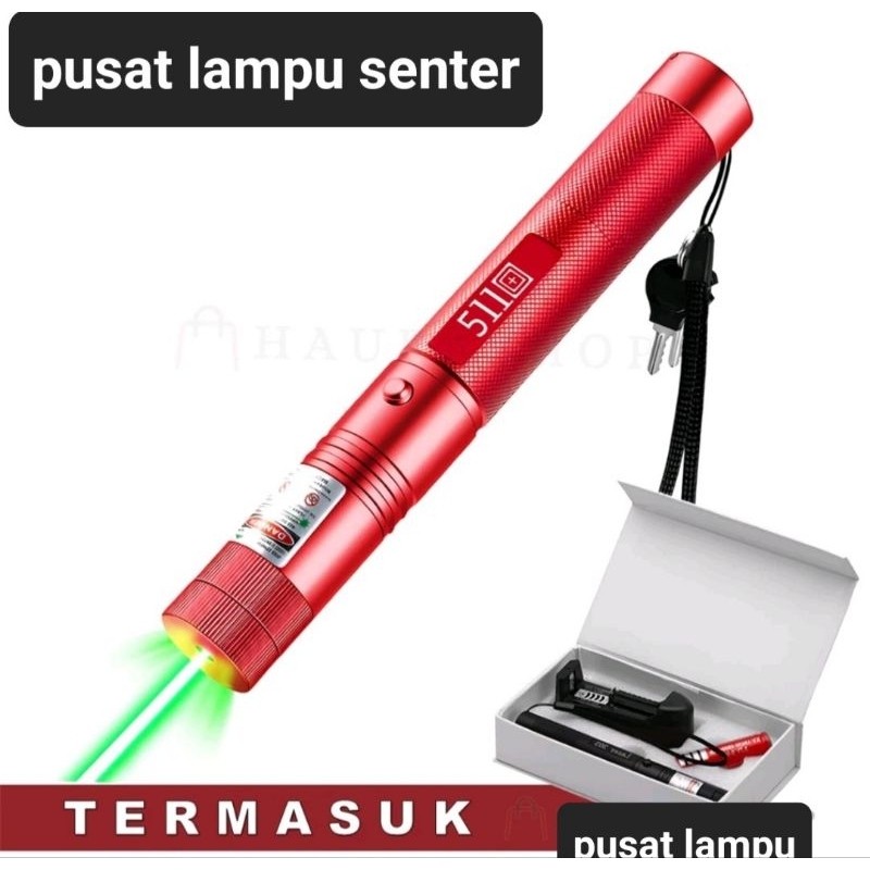 Laser pointer 511 303(original) GREEN LASER+Charger paket lengkap