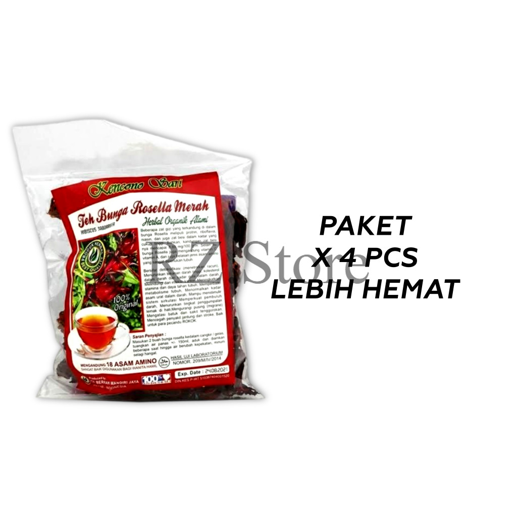 

4 PCS Kencono Sari Teh Bunga Rosella Merah – Minuman Herbal 100g