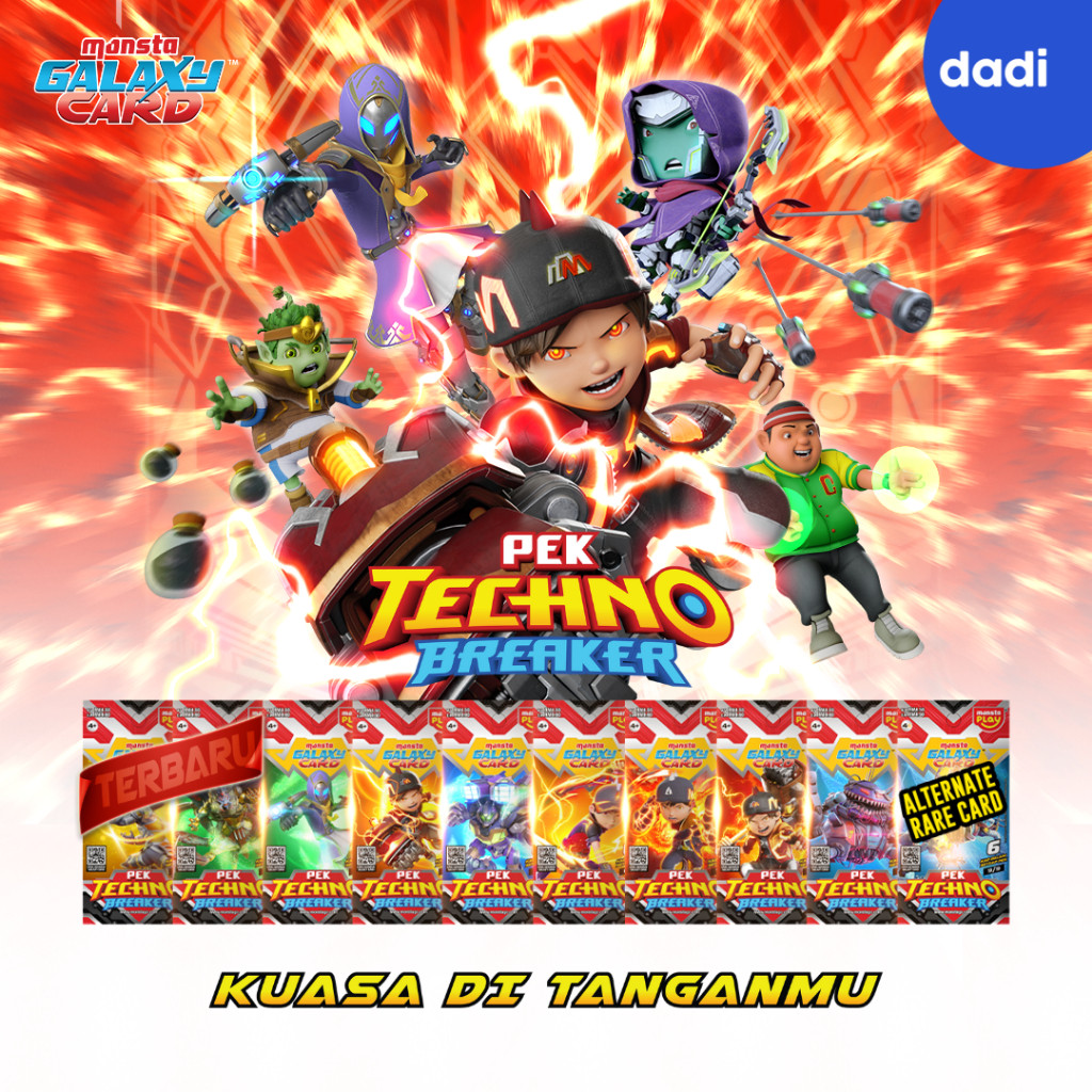 TALUNAMBA   Dadi - BoBoiBoy Galaxy Card Pek Techno Breaker 1 Set - Mainan/Card game