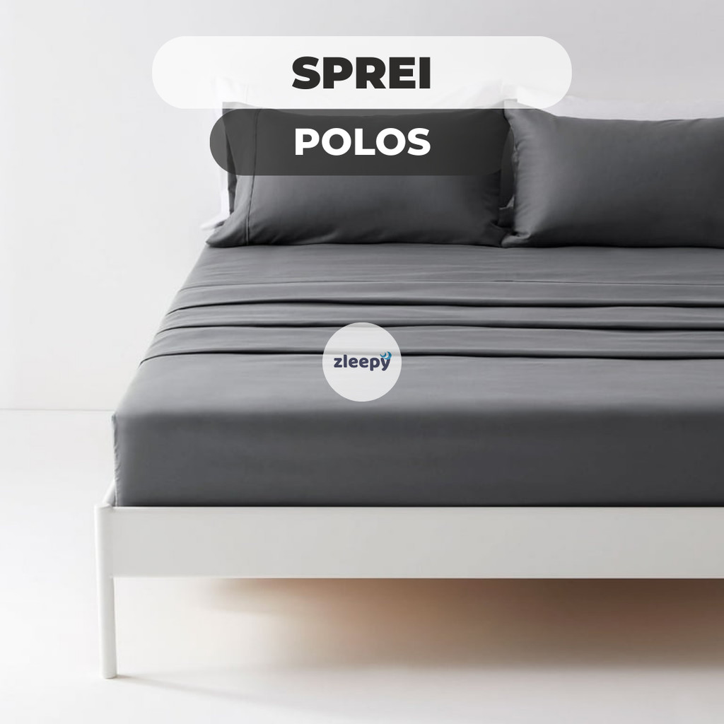 Sprei Polos Tinggi 30cm Ukuran 90x200, 120x200, 160x200, 180x200  - Sprei Polos Homemade Tinggi 30cm