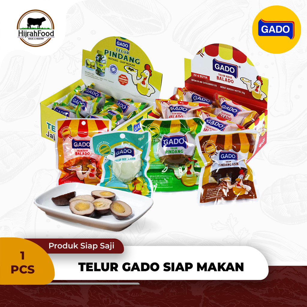 

Gado Telur | Telur Praktis Rasa Pindang / Balado / Bebek Asin Siap Makan