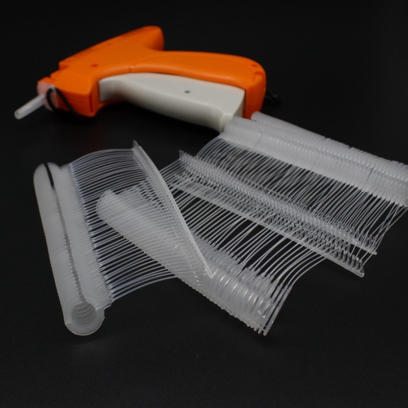 

1000pcs 35mm Tag Pins Hook-ups + 1set Tag Gun clothes price label hook pin tagging tag gun J-hook fastener cap sock scarf toy
