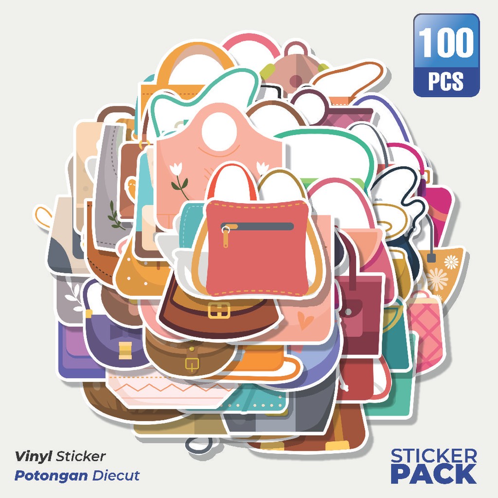 

100 PCS STIKER Stiker Mix Tas Cartoon Waterproof Aesthetic- Untuk Laptop, Motor, dan Helm - Paper Stationery Pack