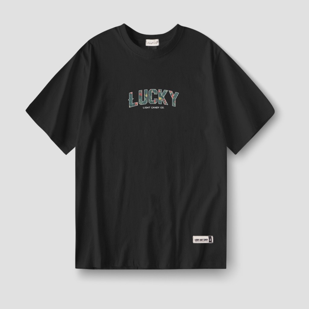 (COD) Lucky Light Candy - Lucky Pattern ( Black / T-Shirt )