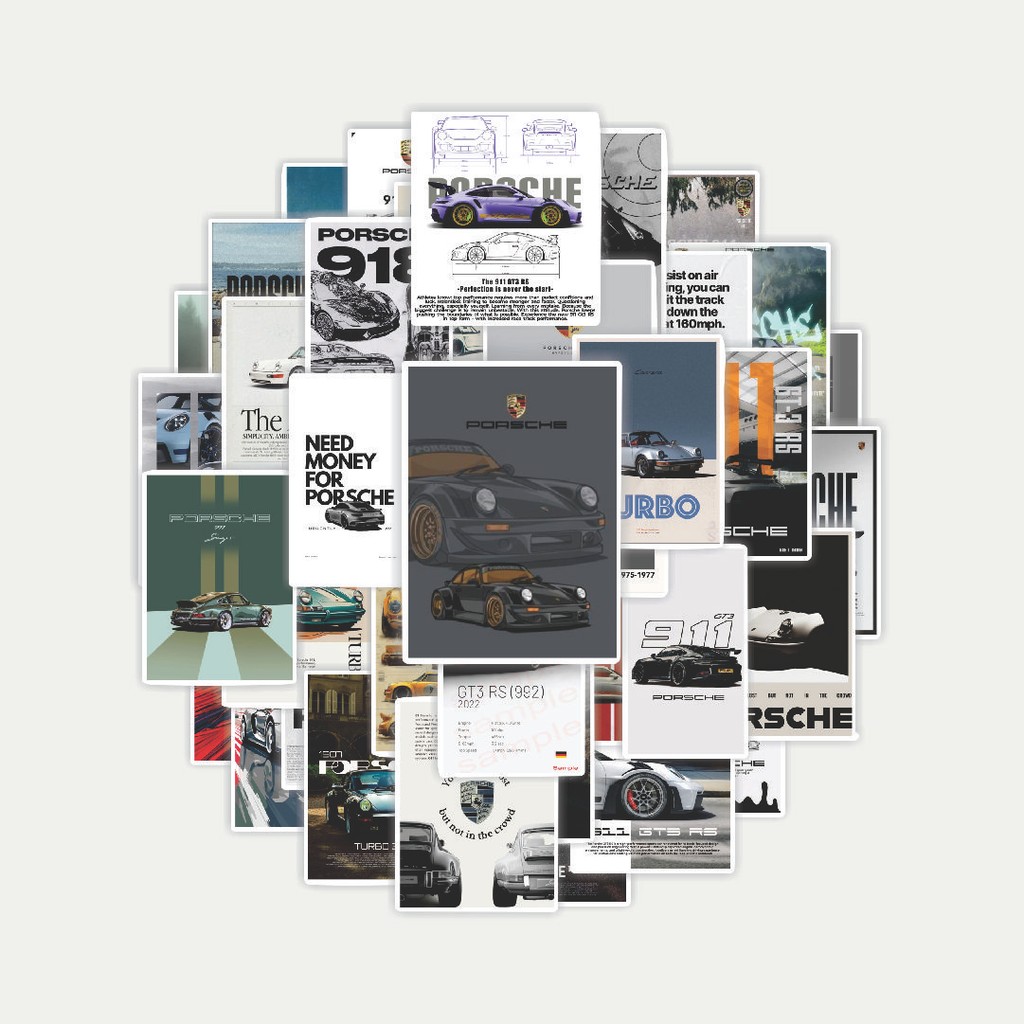 

Sticker Pack Stiker Poster Posrche | Sticker TUMBLR | Stiker LAPTOP KOPER HELM