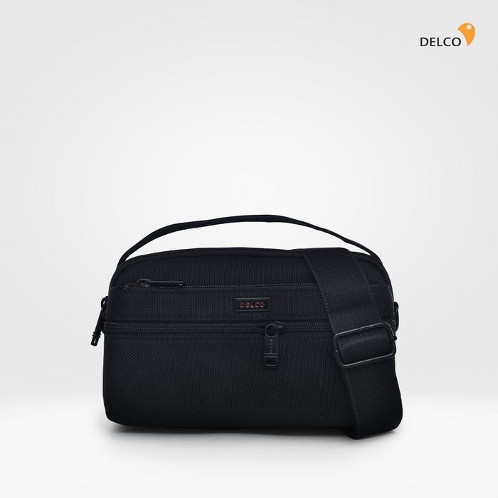 ORIGINAL Tas Pria Delco by Elizabeth Sling Bag 0716-0851 - Black