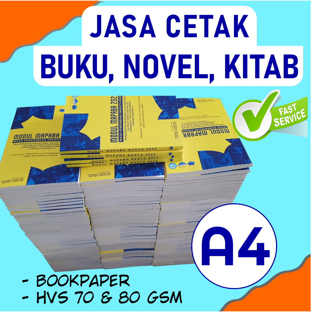 

CETAK Buku, Novel, Kitab, Skripsi, Thesis, Laporan | Ukuran A4