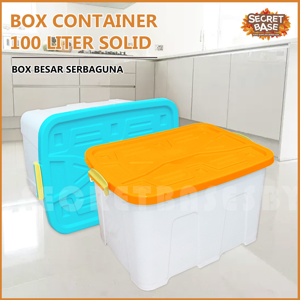 BOX CONTAINER 100 LITER + RODA - Kontainer Box / Container Box