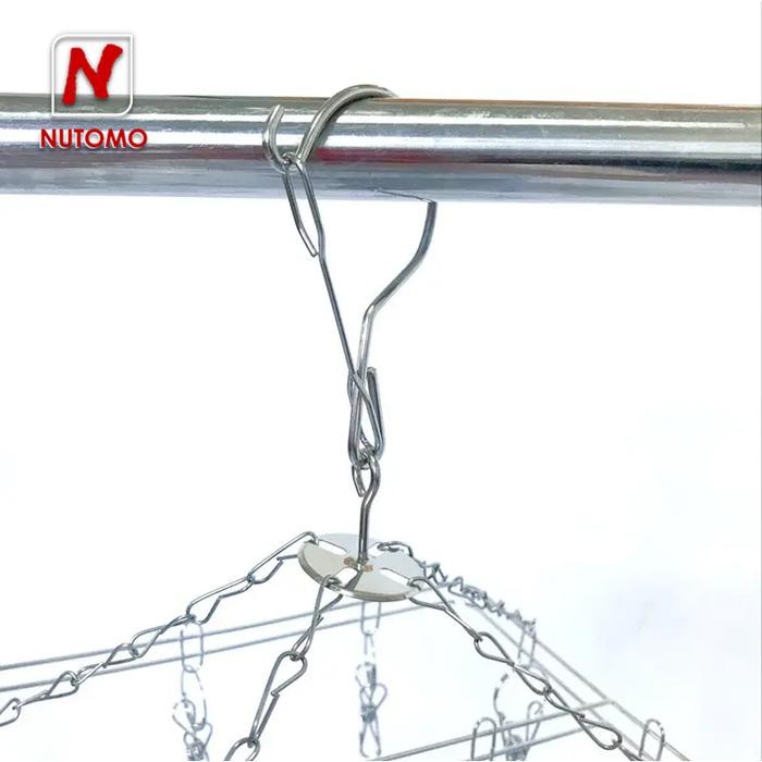 Promo Gantungan Jemuran Baju Hanger 20 Jepit Stainless Bulat dan Persegi ~ Jemur Kaos Kaki CD Bra Pa