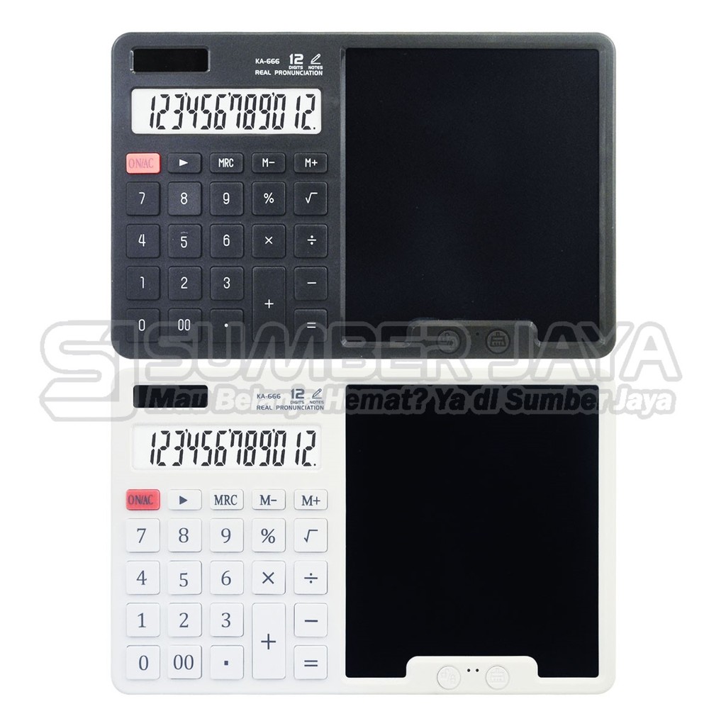 

WRITING PAD CALCULATOR KA-666 kalkulator tablet 12 digit dengan layar LCD untuk menulis