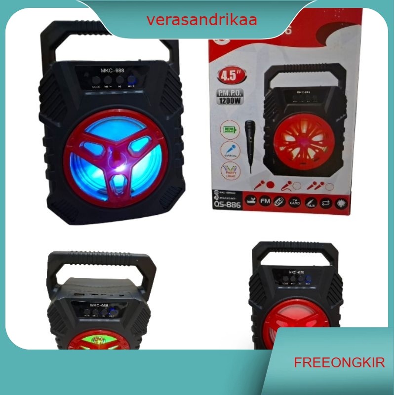 Speaker Bluetooth Portable 668H Free Microphone / SALON Aktif XTM-881 BLUETOOTH FULL BASS MINI