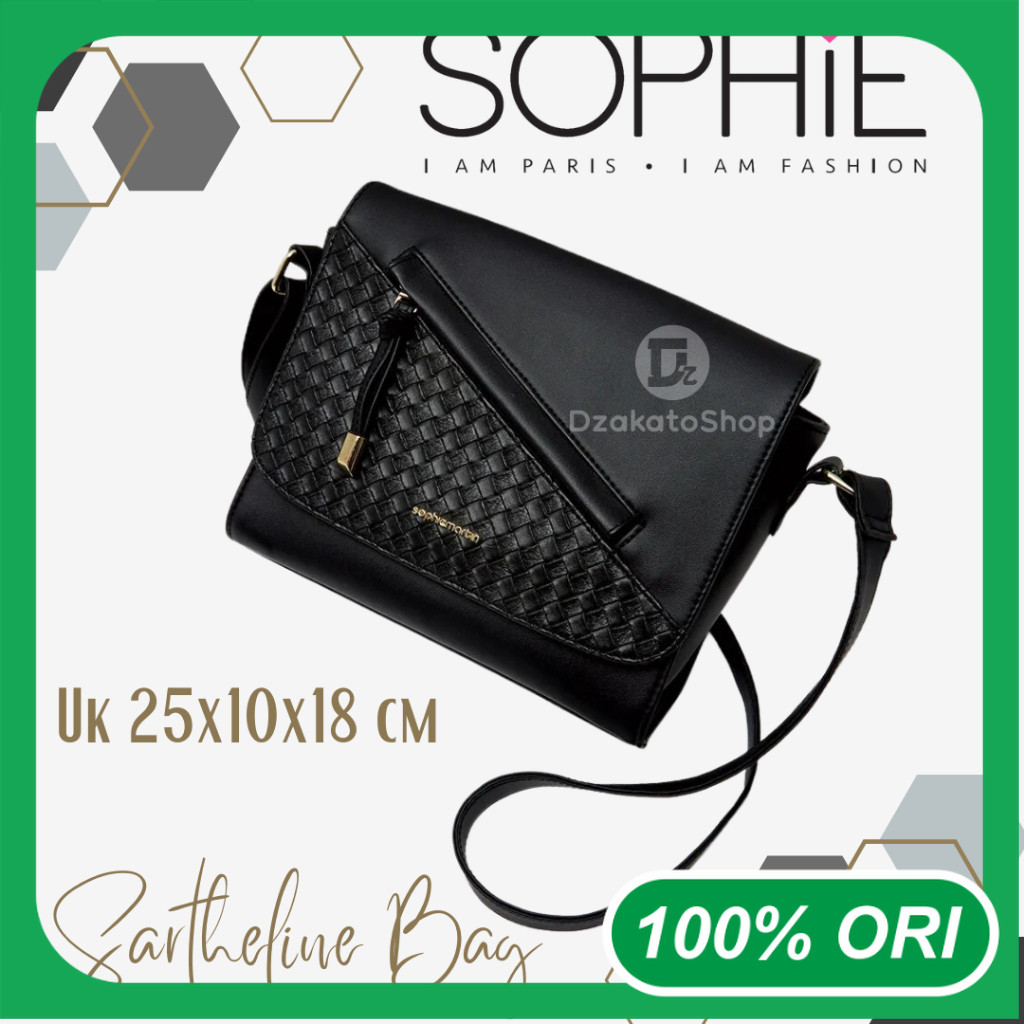 Best Seller Sophie Martin Paris Tas Selempang Wanita Hitam Besar Sartheline Black Eksclusive Premium