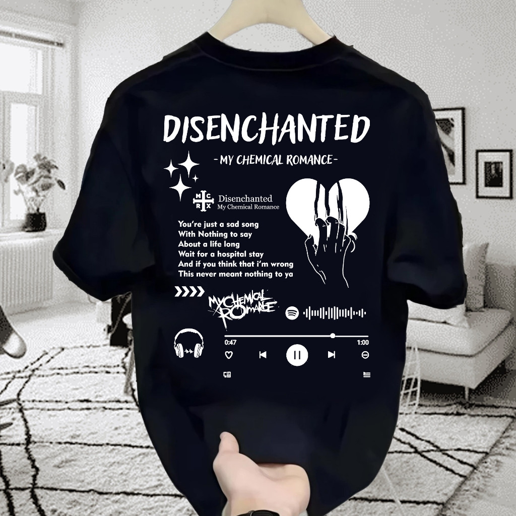 T-shirt 24s Baju Lengan Pendek Unisex KAOS DISENCHANTED My Chemical Romance