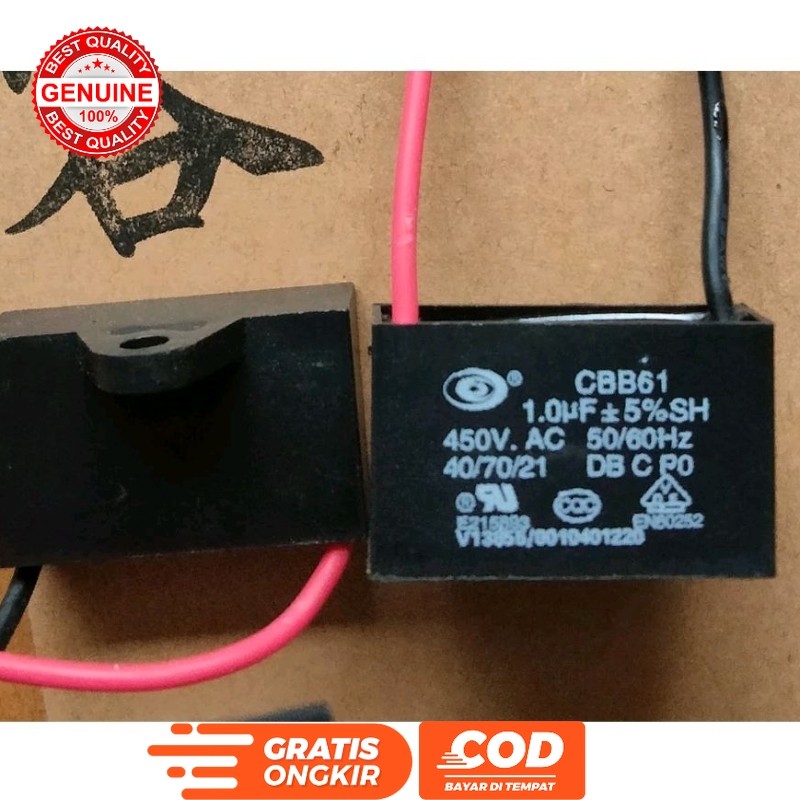 KAPASITOR KIPAS CAPASITOR KOTAK 1UF 1 UF 450V 450 VOLT