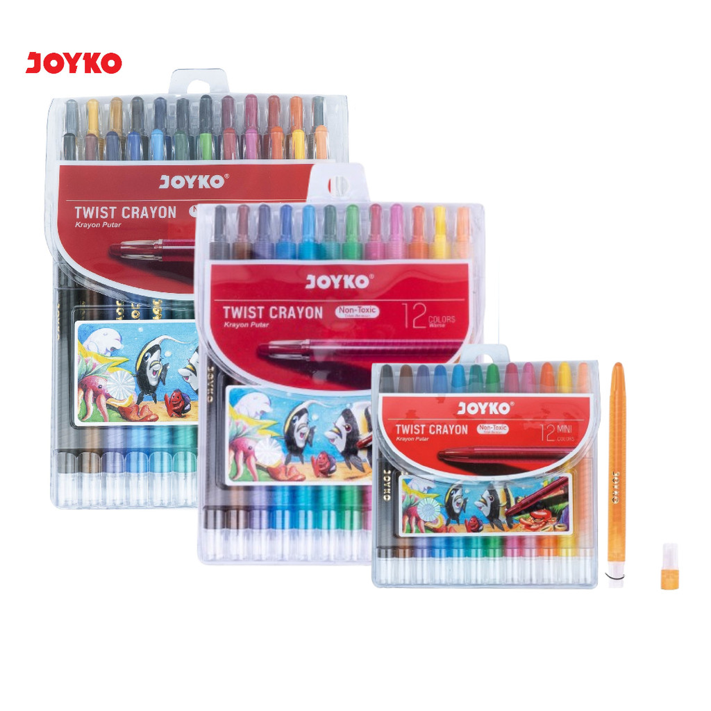 

JOYKO Krayon Putar Twist Crayon TWCR | 12 & 24 Warna