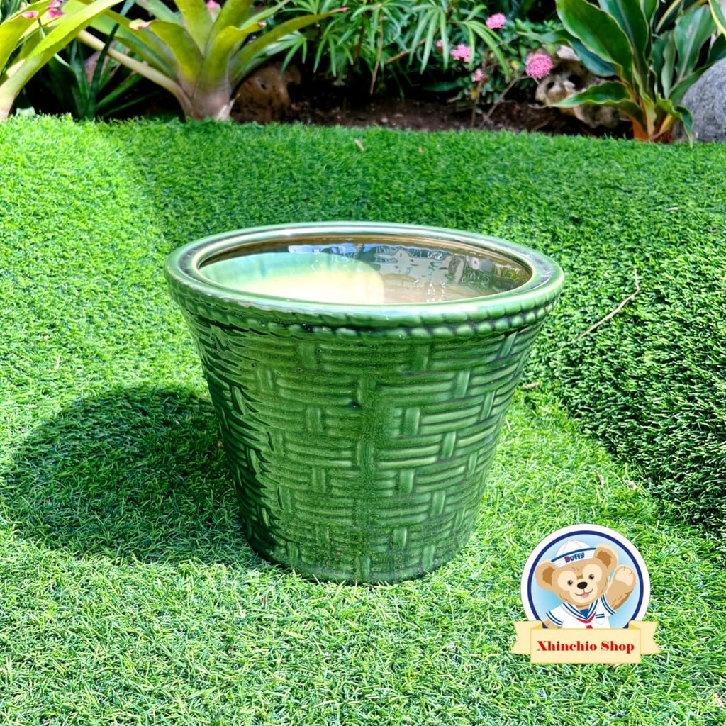 (ONLY INSTAN) POT BUNGA BONSAI TANAMAN BAHAN KERAMIK ESTETIK/POT BUNGA KERAMIK ESTETIK