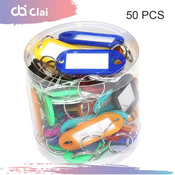 Key Ring Plastik Name Tag Gantungan Kunci Label Nama Keychain Personalisasi Penamaan Kode Barang Kec