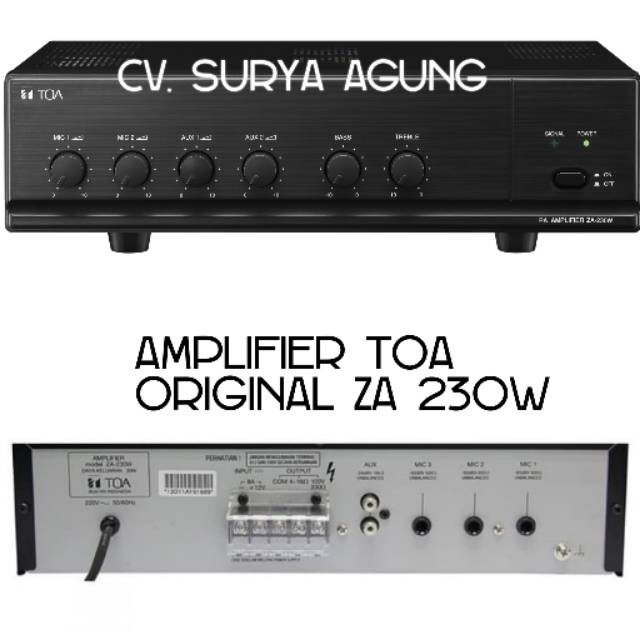 ZA 230W Amplifier TOA/ AMPLI TOA/POWER TOA/ MIXER AMPLIFIER