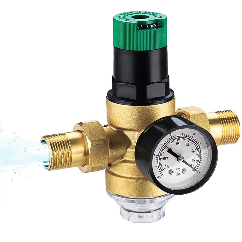 B84B-Pressure Regulator Water Pressure Regulator 3/4 Inch Mesh Filter Water Pressure Gaug