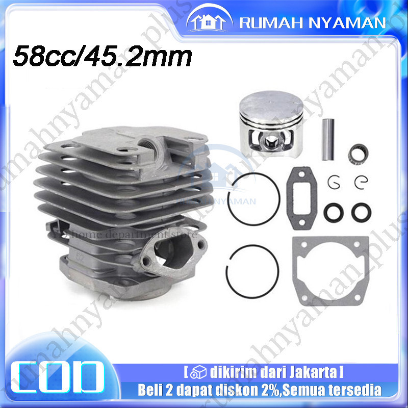 LYNNE.SHOP Blok Maestro 5800  Block SENSO Maestro 6500 Cylinder Blok Chainsaw 5800  / 45.2MM / Cylin