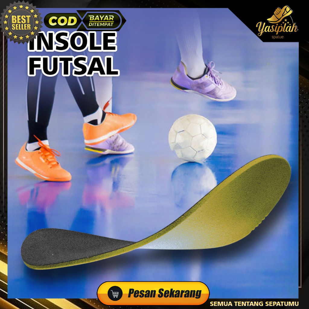 Sepasang insole sepatu bantalan alas kaki olahraga futsal bola