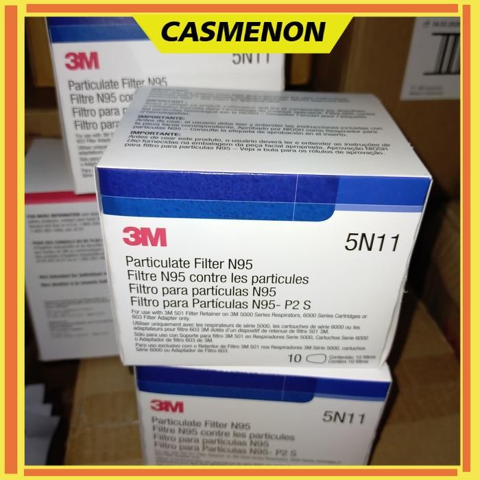 3M particulate filter n95. 5N11. harga per box