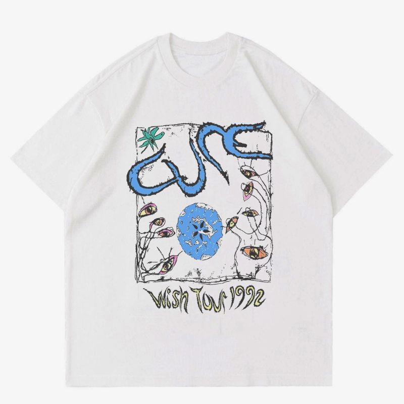 KAOS BAND THE CURE "WISH TOUR 1992" | T-SHIRT BAJU BAND VINTAGE THE CURE | KAOS BAND PRIA