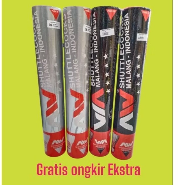 Shuttlecock / Bola Badminton / Bola Raket AW hitam dan AW Silver (014)