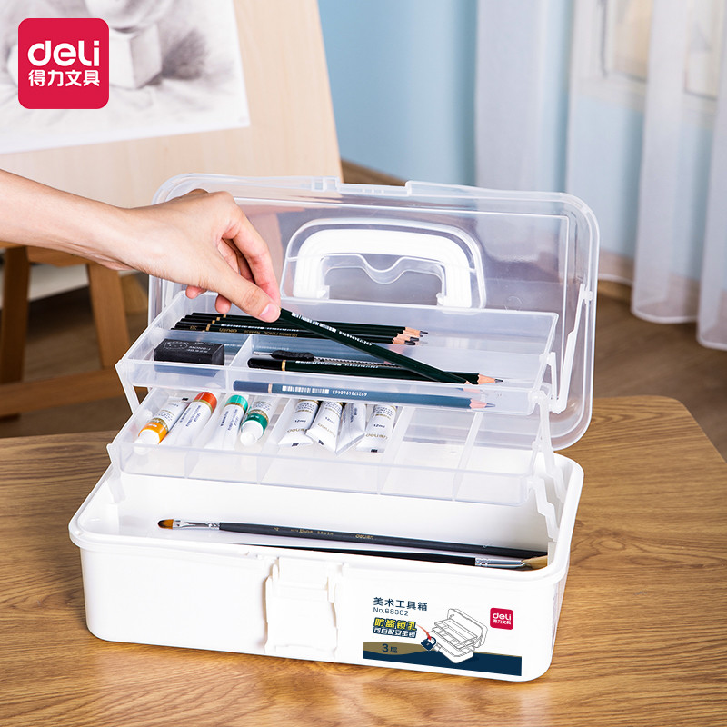 Deli | Kotak Peralatan Seni (Large Art Toolbox) | 6830X