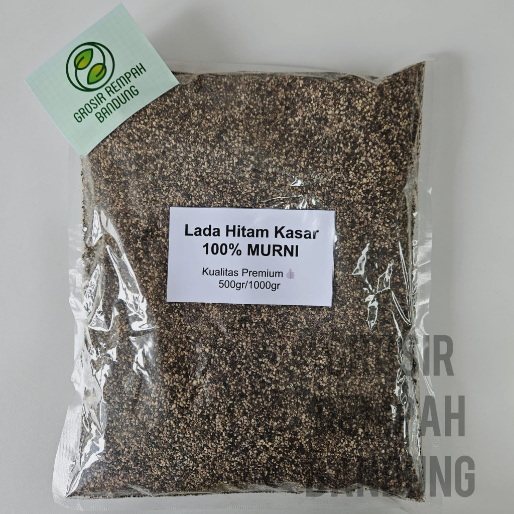 Lada Hitam Bubuk Kasar / Murni / Rempah / Kualitas Terbaik