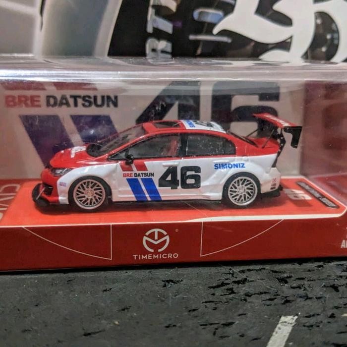 ME99 Diecast Time Micro TimeMicro Honda Civic Type R FD2 BRE Datsun 46 Livery Segel