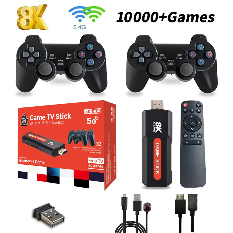 X2 Game TV Stick TV Box 10000+ gaming HD 8K 4G WiFi high-definition retro video game console wireles