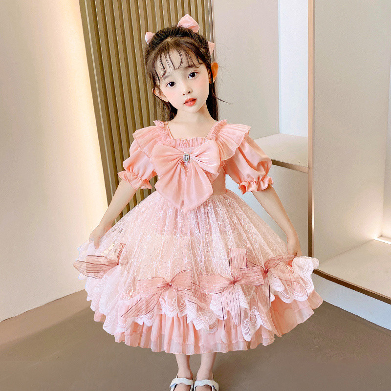 Okids COD Gaun Putri Lolita untuk Anak Perempuan, Gaun Anak Baru, Gaun Ulang Tahun Anak Perempuan