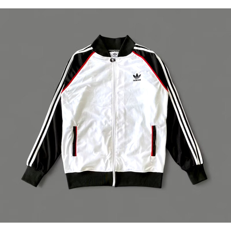Jaket Tracktop Adidas Firebird Casual Pria Wanita Atasan Zipper Hoodie Outdoor Garis 3 Tiga Unisex