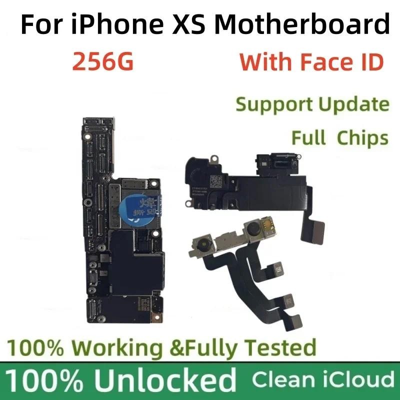 A+ Tested For iPhone xs max Motherboard with face ID Unlocked For iphone X XR Clean iCloud Mainboard