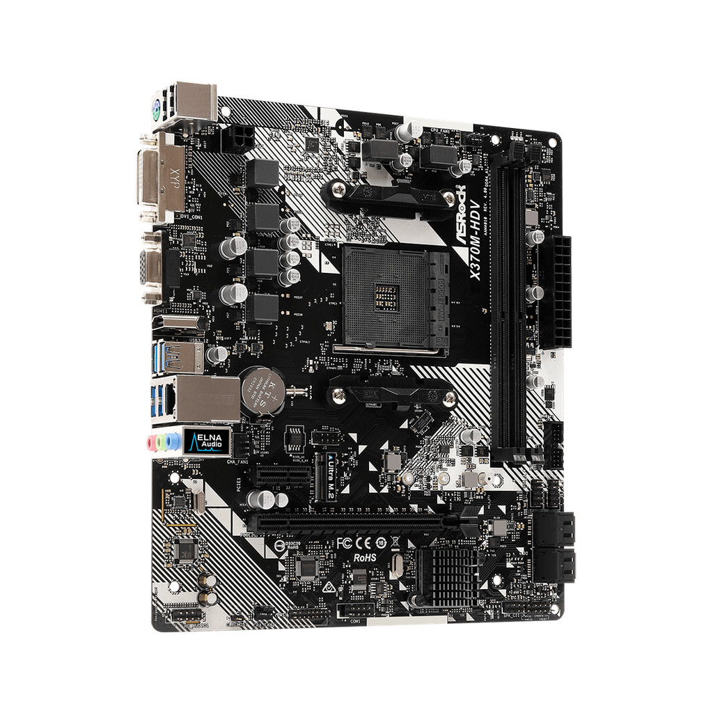 ASROCK AM4 Motherboard X370M-HDV R4.0 For CPU Ryzen 5/7/3 5600X 5800X 5500 3300X DDR4 AMD X370 Mainb