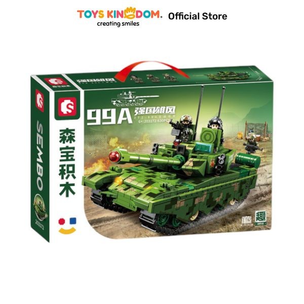 Toys Kingdom Sembo Block 99A Main Battle Tank - Hijau Kids Toy Toys Block Bricks Set Mainan Menyusun