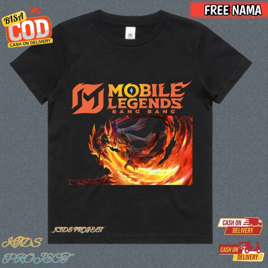 Kaos Anak Karakter HANZO Soulfire Collector MOBILE LEGENDS X MLBB