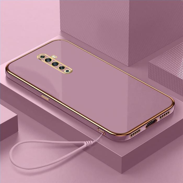 Softcase For OPPO RENO 2F / 2Z Case Luxury Plating Premium Casing - Grey, RENO 2F