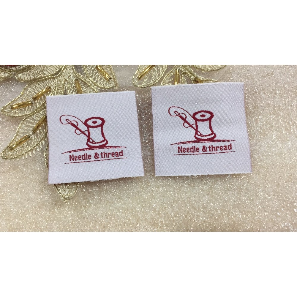 Custom Logo Private Design Woven Label Fabric Label For Clothes Bags Shoes