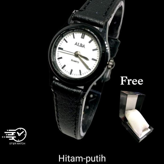 FREE BOX HARGA TEBUS MURAH Jam tangan wanita tali kalep Mini dapat baterai Cadangan - COKTU P HITAM 