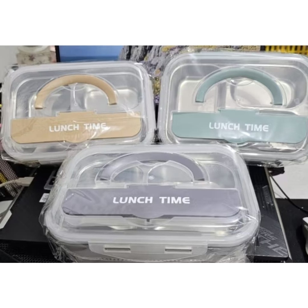 Kotak Bekal Stainless Steel Lunch Box Stainless Steel 3 Sekat